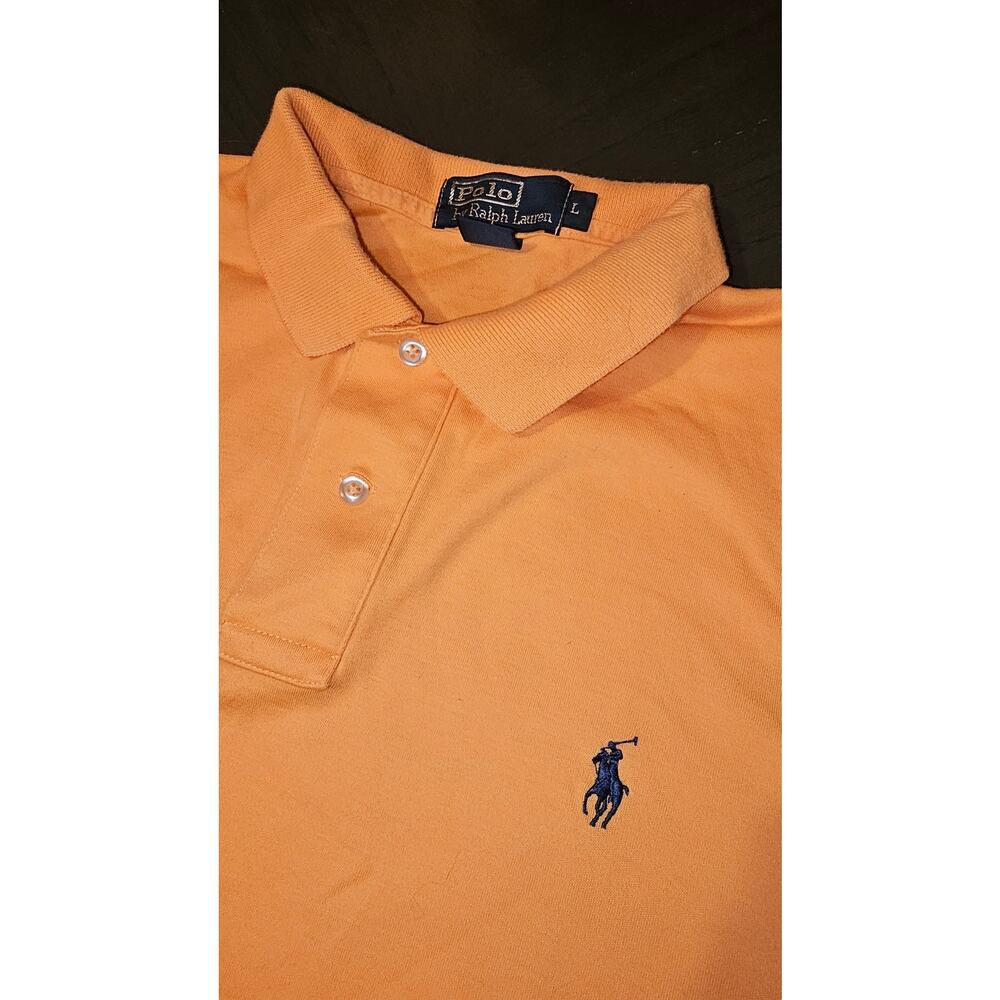Men's Polo‎ Ralph Lauren orange polo size large vintage tag - Picture 2 of 2